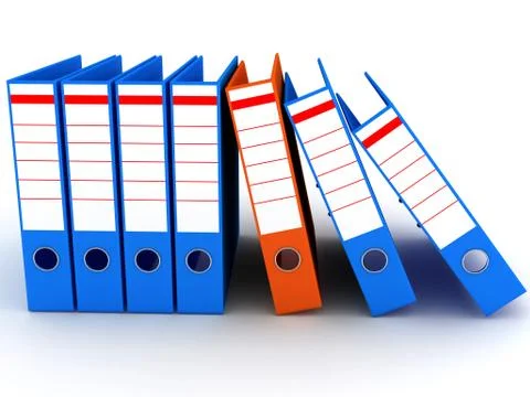 Folders on white background Stock Illustration
