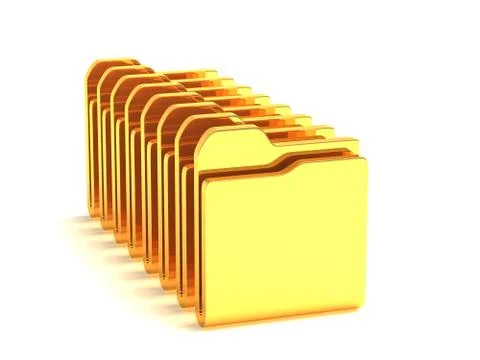 The folders on a white background Stock Illustration