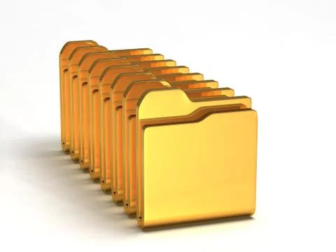 The folders on a white background Illustrazione stock