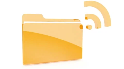 Folders with wifi animation 스톡 동영상 8766346