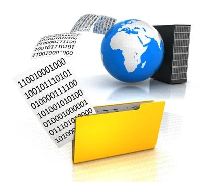 Folders world network structure. Stock Illustration