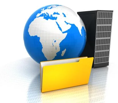 Folders world network structure. Stock Illustration