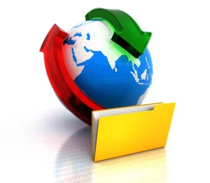 Folders world network structure. Stock Illustration