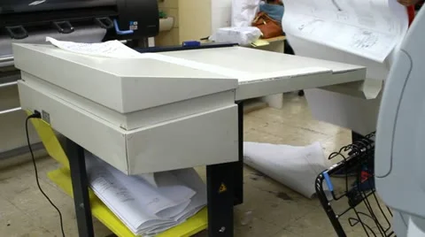 Folding architecture plans Stock Footage 21764734