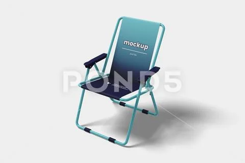Folding Beach Chair Mockup PSD Template