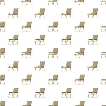 Folding beach chair repeating seamless pattern design 스톡 일러스트