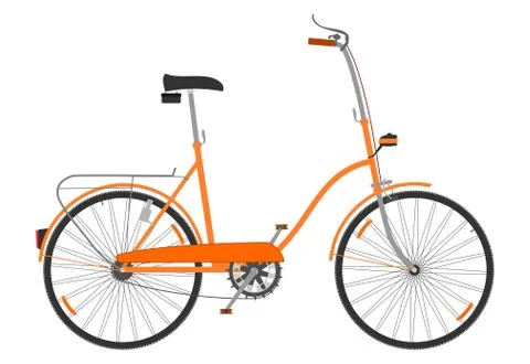 Folding bike. Illustrazione stock