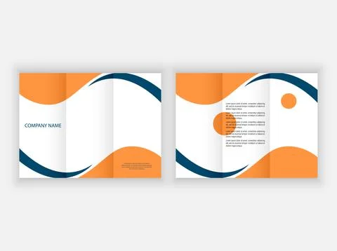 Folding booklet with waves. Vector graphics. Stock Illustration
