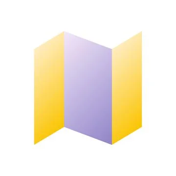 Folding brochure flat gradient two-color ui icon Illustrazione stock