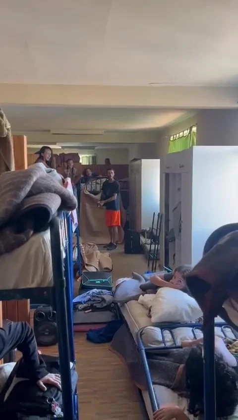 Folding Bunk Bed Collapses While Occupied, Cauquenes, Chile - 19 Dec 2025 Stock Footage 326675579
