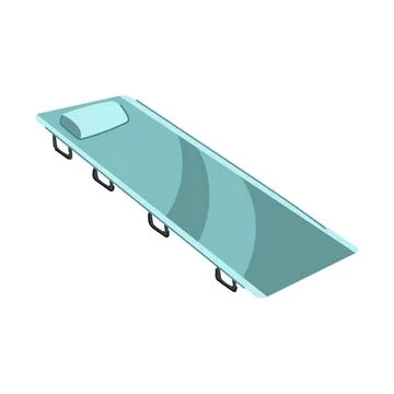 Folding camping cot cartoon vector illustration イラスト素材