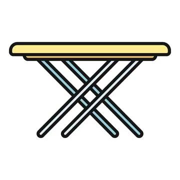 Folding camping table flat design illustration Stock Illustration