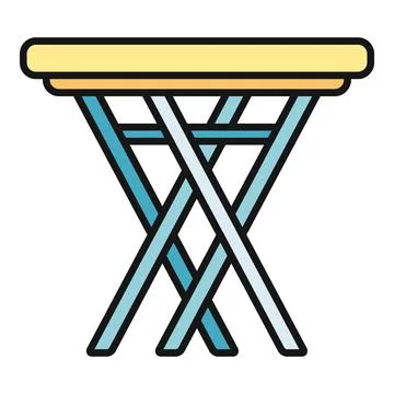 Folding camping table icon representing outdoor furniture イラスト素材