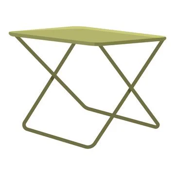 Folding camping table standing on white background Stock Illustration