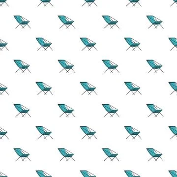 Folding chair pattern creating a relaxing summer background Stockillustratie