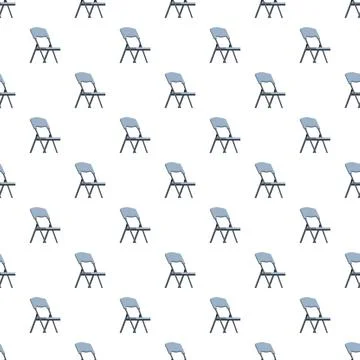 Folding chair pattern creating seamless background design Illustration