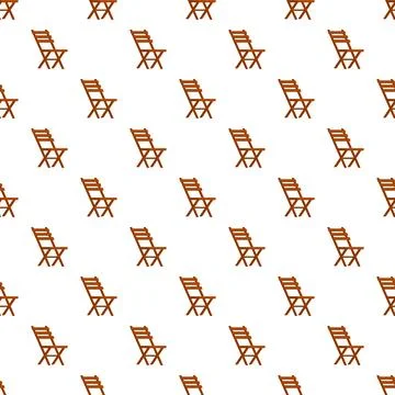 Folding chair pattern repeat creating seamless background texture Stock Illustration