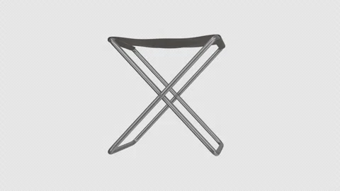 Folding Chair Rotating on a Transparent Background. Seamless Loop. 4K Stock Footage 307491116