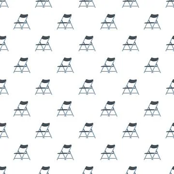 Folding chair seamless pattern for event background Stock Illustration
