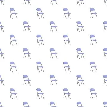 Folding chairs creating a seamless pattern design background Stock Illustration