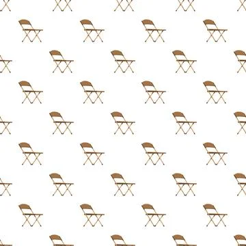 Folding chairs forming a repeating pattern background Stock Illustration