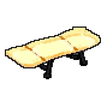 Folding cot camp game pixel art vector illustration イラスト素材