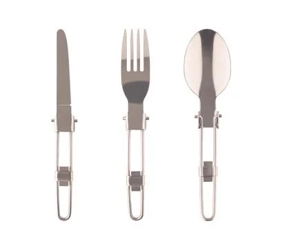 Folding cutlery set 스톡 사진