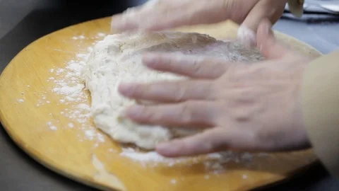 Folding dough Stock Footage 121120725