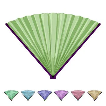 Folding fan cartoon vector graphic Stock Illustration