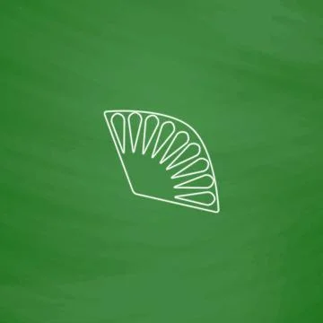 Folding fan computer symbol Stock Illustration