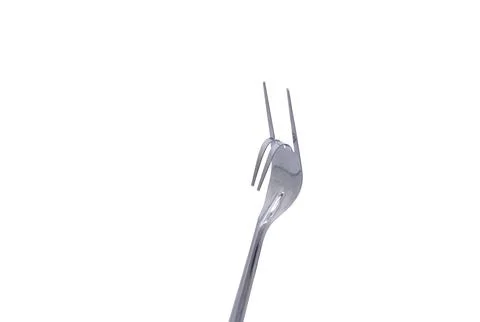 Folding fork as a symbol or sign of love you isolated on white Stock Photos
