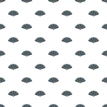 Folding hand fan seamless pattern for decoration Stock Illustration