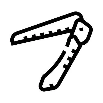 Folding hand saw tool for pruning gardening woodwork Illustrazione stock