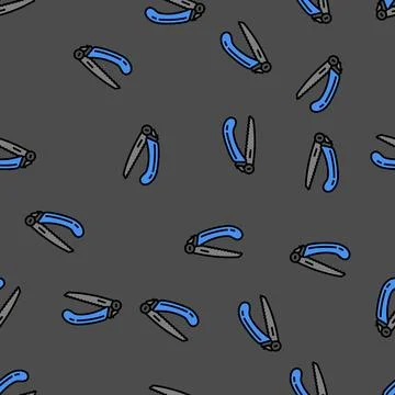Folding hand saw vector seamless pattern Stock Illustration