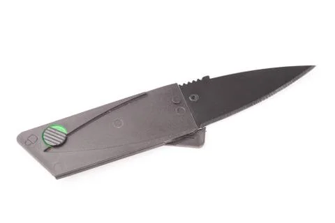 Folding knife isolated on white background Stock Photos