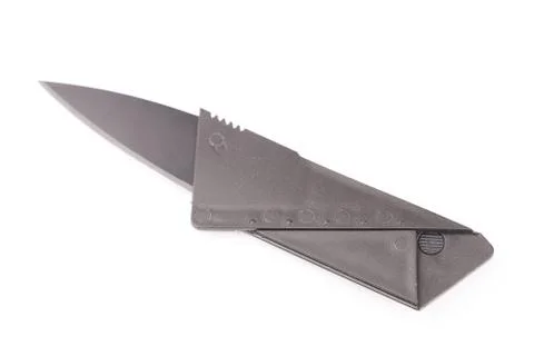 Folding knife isolated on white background Stock Photos