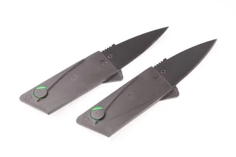 Folding knife isolated on white background Stock Photos