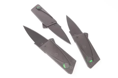 Folding knife isolated on white background Stock Photos