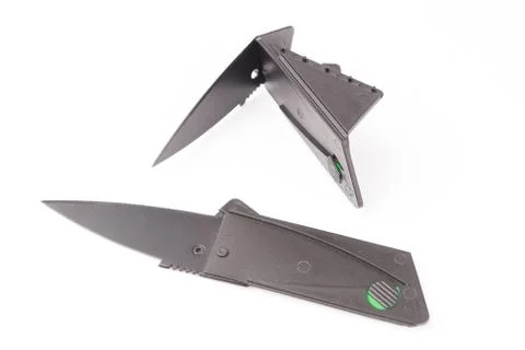 Folding knife isolated on white background Stock Photos