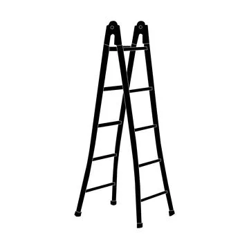 Folding ladder icon Stock Illustration