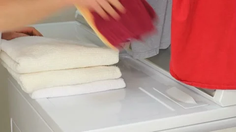 Folding Laundry Stock Footage 8653551