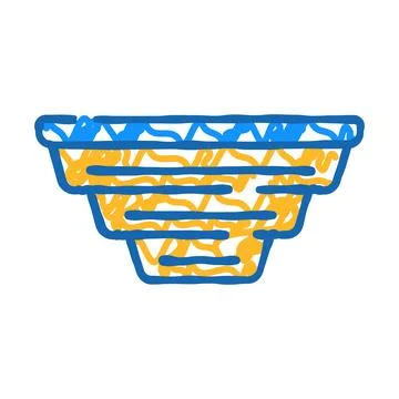 Folding lunchbox icon doodle illustration Stock Illustration