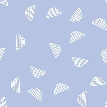 Folding lunchbox line vector seamless pattern black 스톡 일러스트