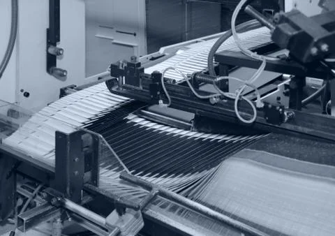 Folding machine detail Stock Photos