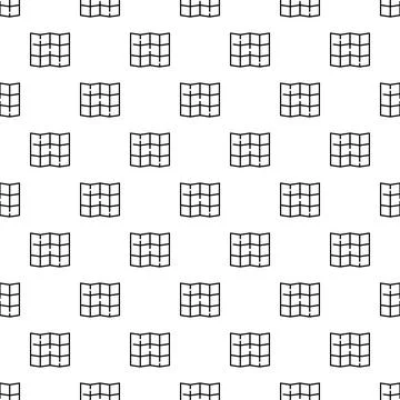 Folding map outline line art seamless pattern Illustrazione stock