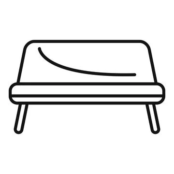 Folding massage table being folded up after treatment Stock Illustration