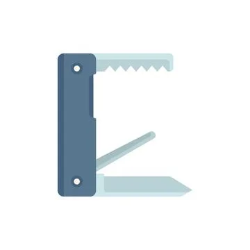 Folding multitool icon flat vector. Army knife Stock Illustration