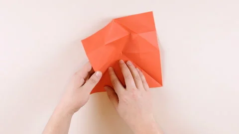 Folding origami bat Stock Footage 97588094