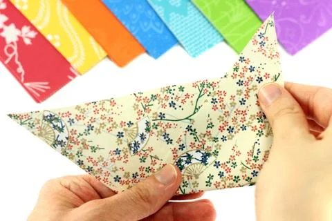 Folding origami Fotos Stock