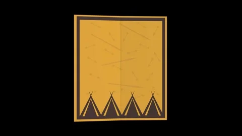 Folding paper of Native American Day theme Stock Footage 248244088